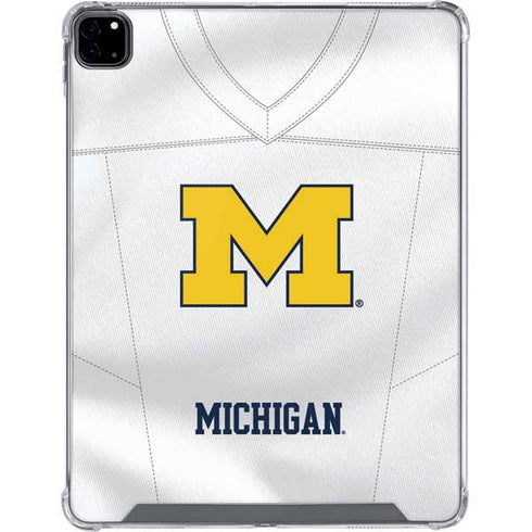 University of Michigan White Jersey iPad Pro 12.9in (2020) Clear Case